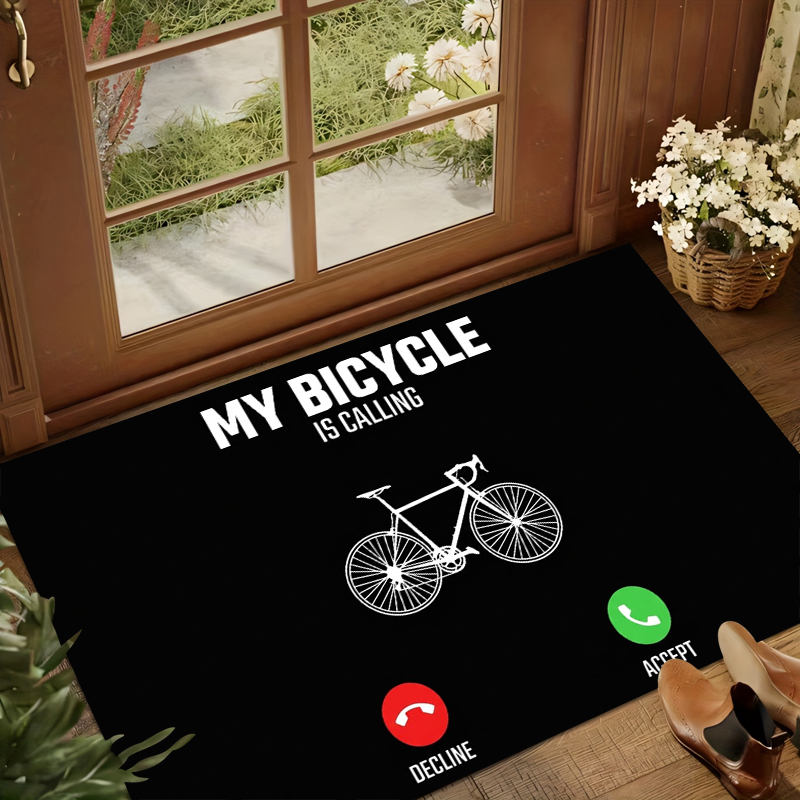 Home Bathroom Called - Tapete Antiderrapante para Entrada de Bicicleta