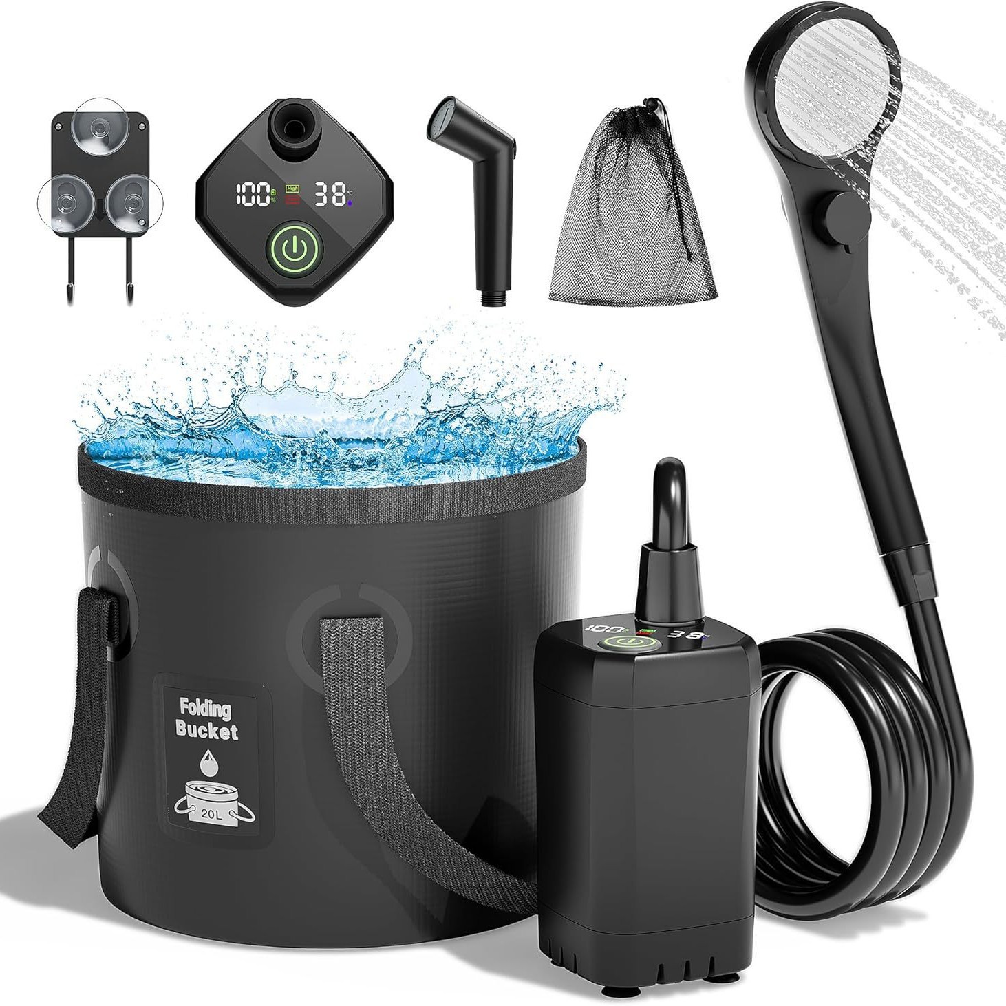 Home Bath - Chuveiro Elétrico Portátil Autoescorvante para Uso