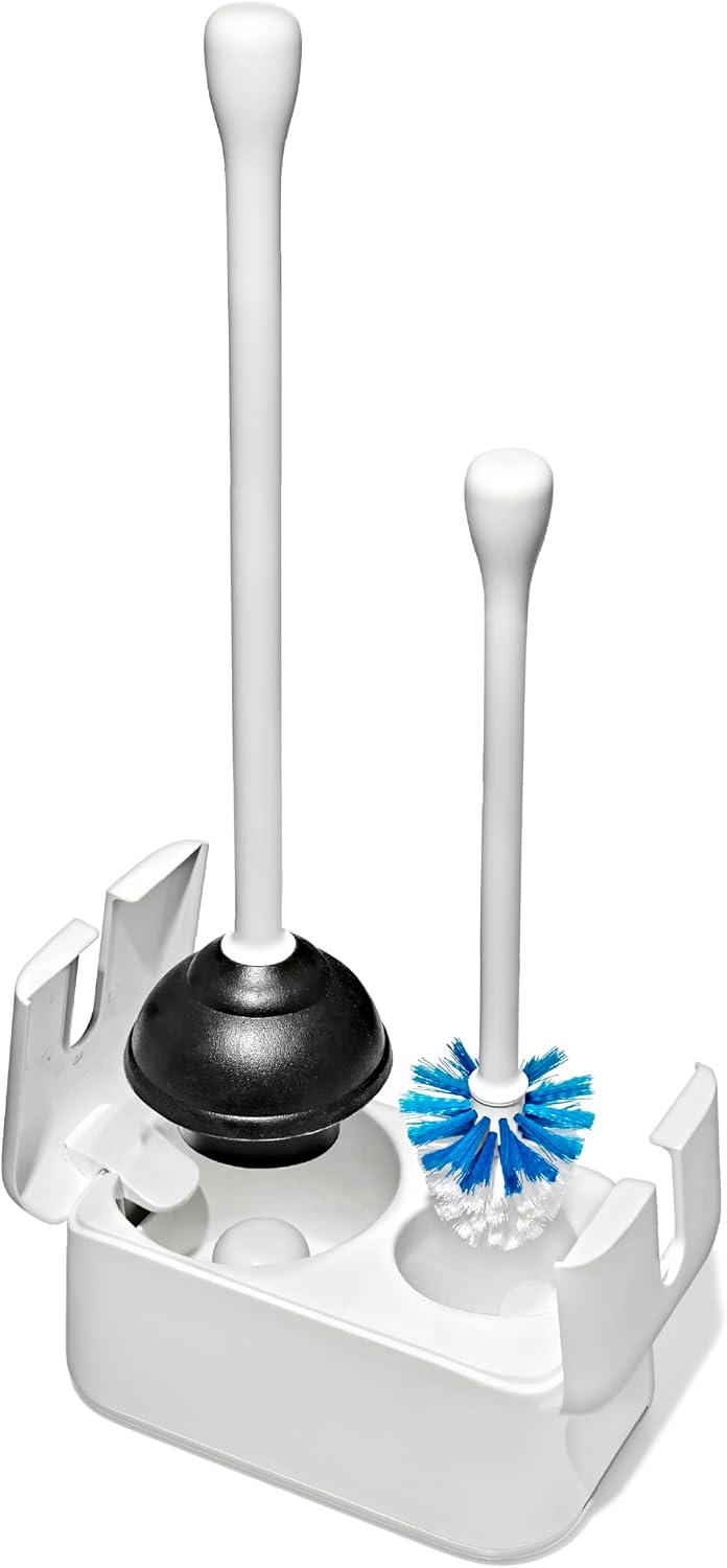 Plunger Toilet - Conjunto de Escova Sanitária e Desentupidor