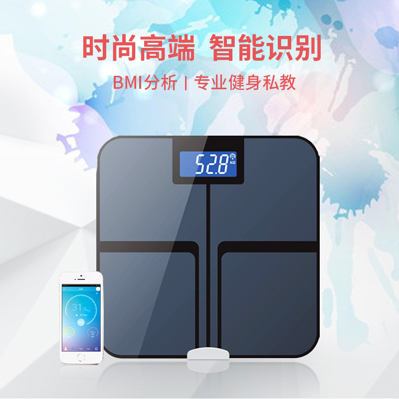 Home Bathroom Scales - Balança de Gordura Corporal Inteligente Bluetooth,