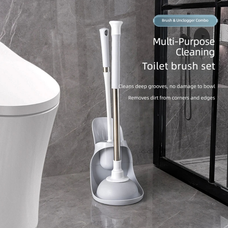 Plunger Toilet - Escova e êmbolo para vaso sanitário,