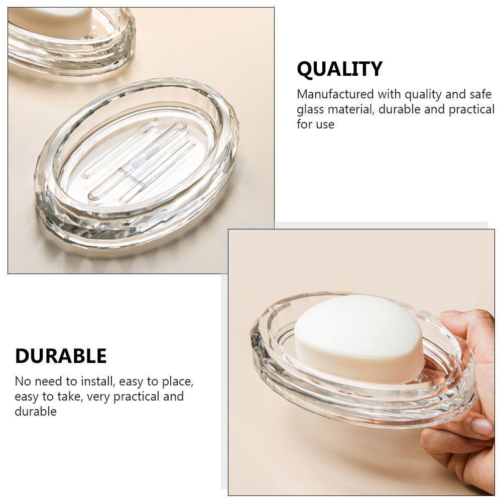 Home Bathroom Design Simple - Suporte de vidro transparente para sabonete,