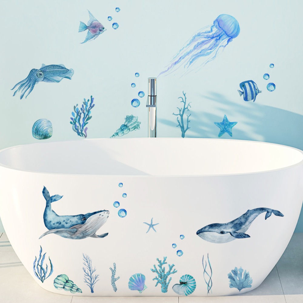 Home Bathroom Wallpaper - Adesivos de parede para banheira, ornamento