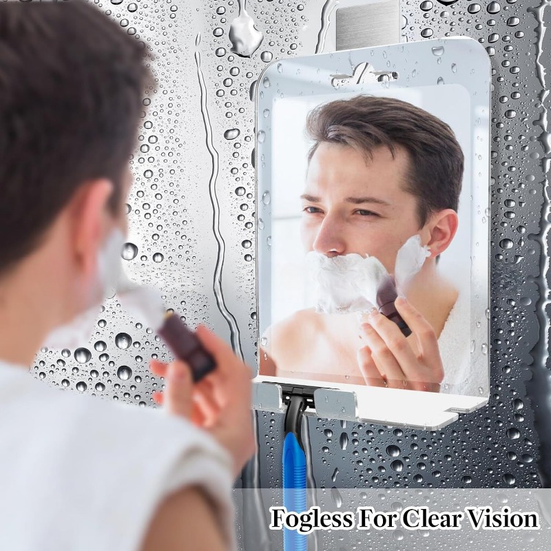 Shaving Mirror Suction - Espelho acrílico antiembaçante de tamanho grande,