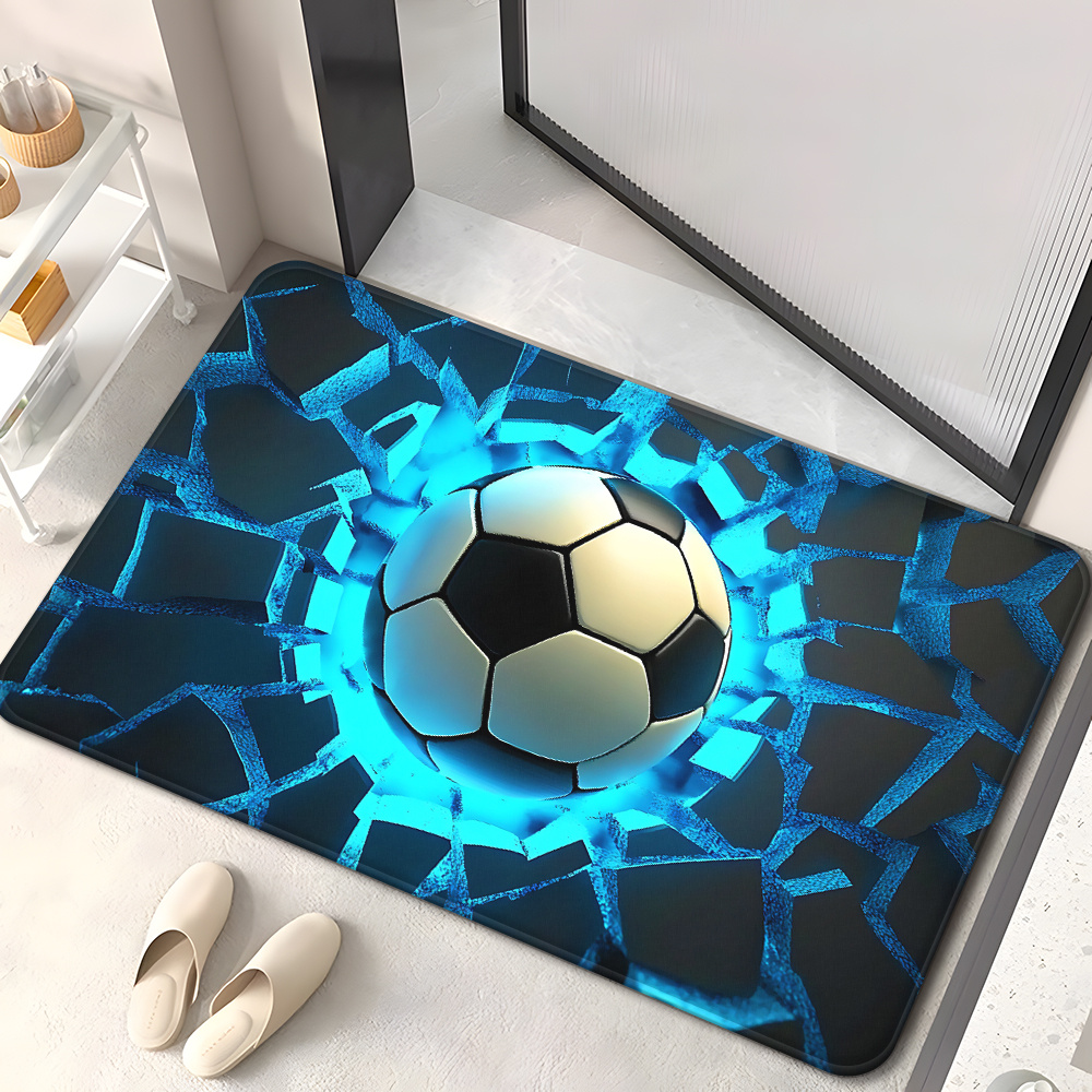 Home Bathroom Break - Tapete de flanela com tema de