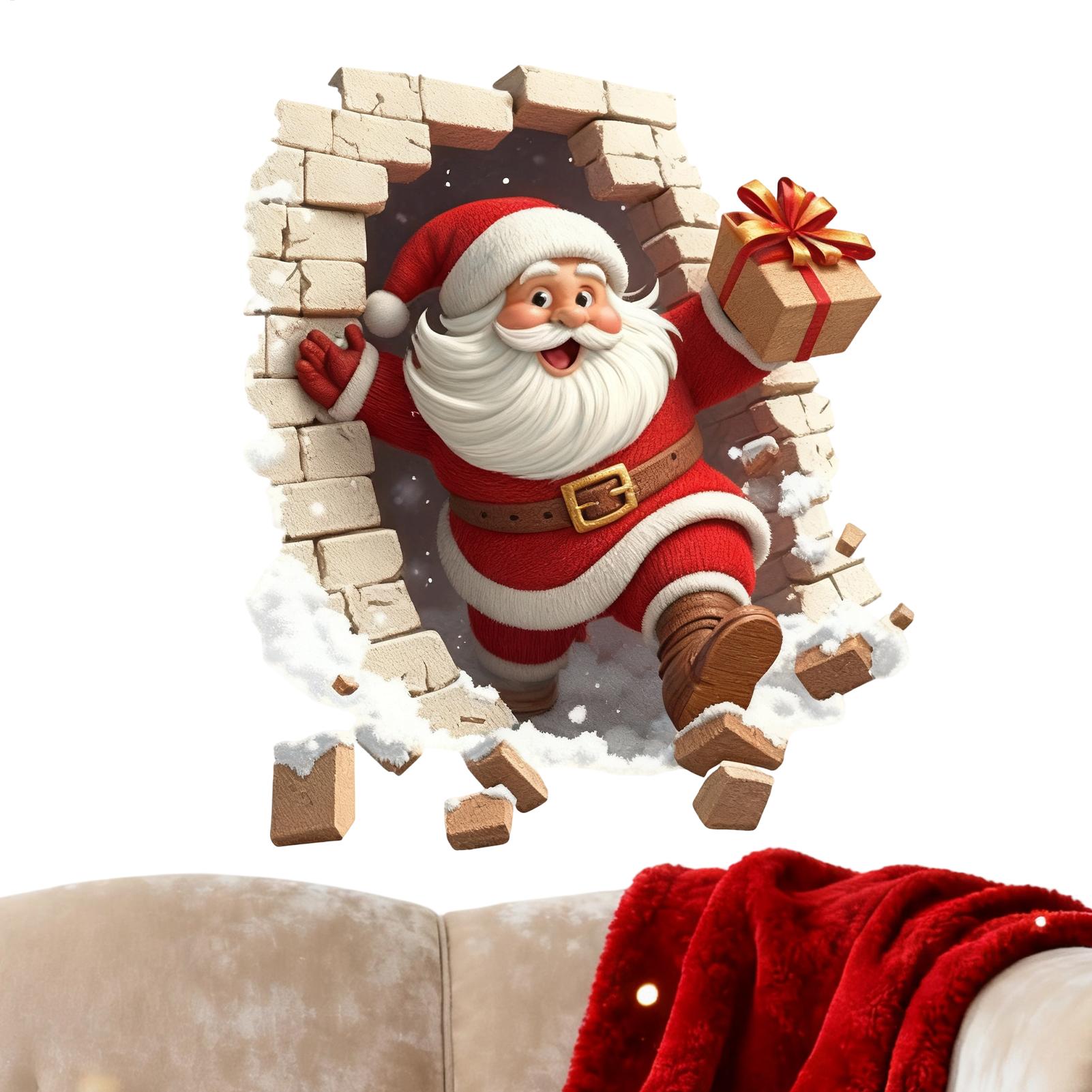 Home Bathroom Break - Santa adesivos de parede papai noel