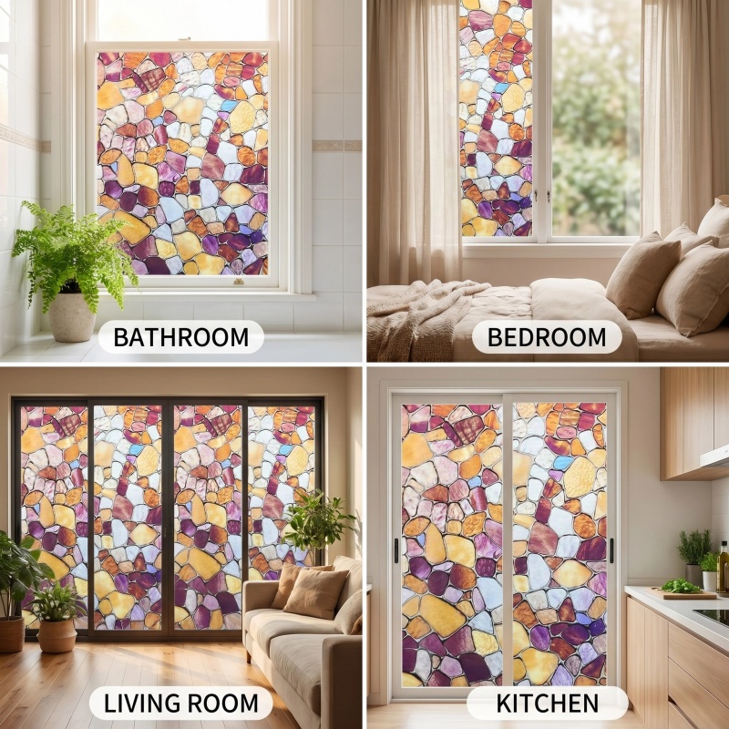    Película de vinil para jan - Home Bathroom Window Tint avaliação e preço
