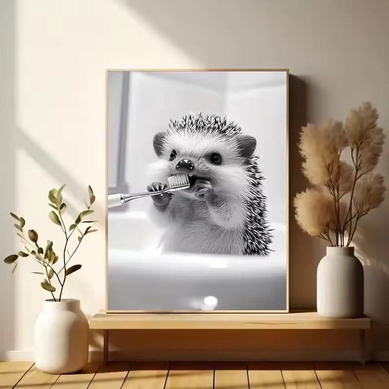 Animal banheiro papel higiênic - Home Bathroom Wallpaper avaliação e preço