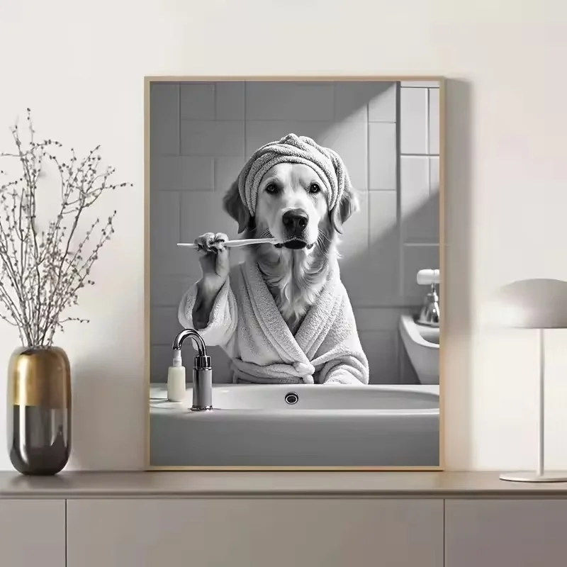 Animal banheiro papel higiênic - Home Bathroom Wallpaper avaliação e preço