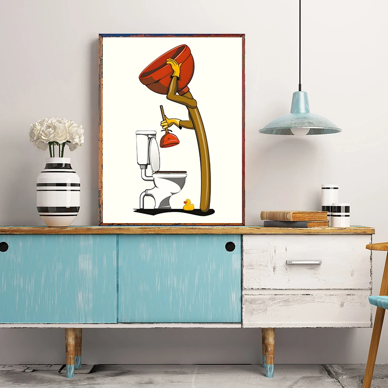 1 Pôster de Parede Divertido s - Home Bathroom Wallpaper avaliação e preço