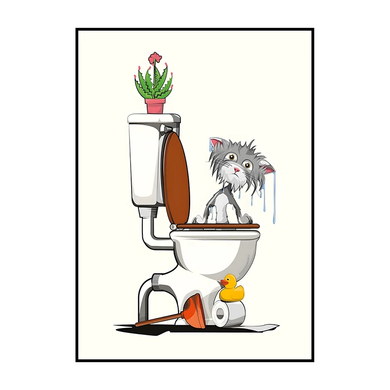 1 Pôster de Parede Divertido s - Home Bathroom Wallpaper avaliação e preço