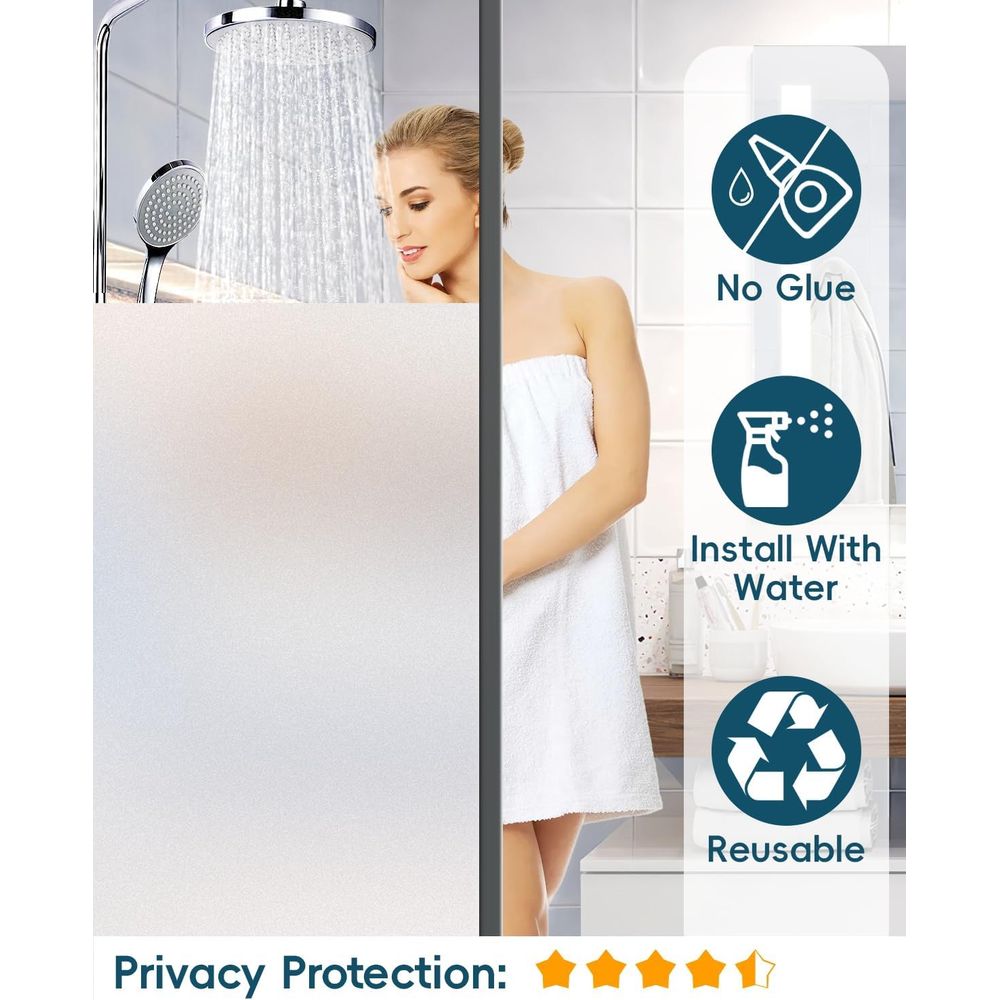 Filme Decorativo de Privacidad - Home Bathroom Window Tint avaliação e preço