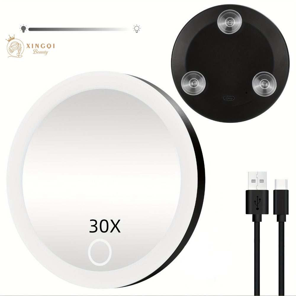 Acender espelho de lupa 10x le - Shaving Mirror Suction avaliação e preço