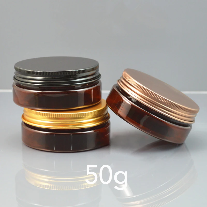 Frasco de plástico marrom 50g, - Bath Salts Jar avaliação e preço