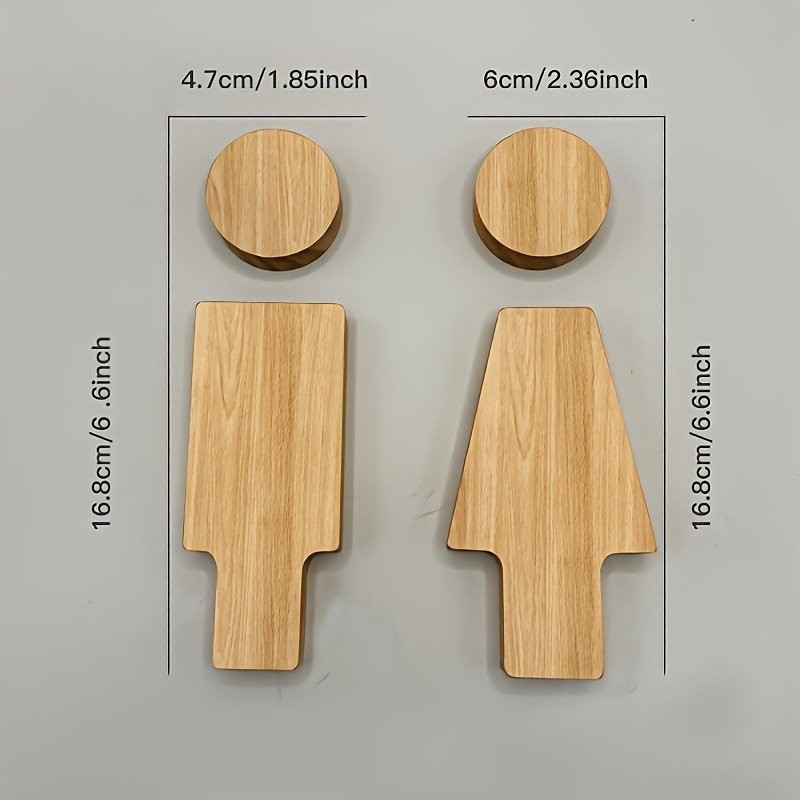 2 peças sinal de banheiro de m - Home Bathroom Door avaliação e preço