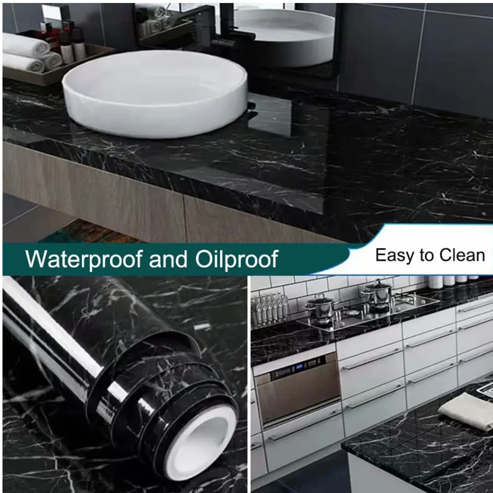 Mármore Vinil Papel De Parede  - Home Bathroom Wallpaper avaliação e preço