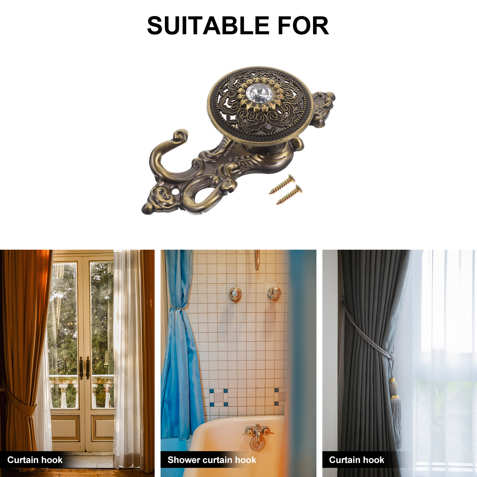 2 Peças Ganchos Elegantes Retr - Home Bathroom Door avaliação e preço