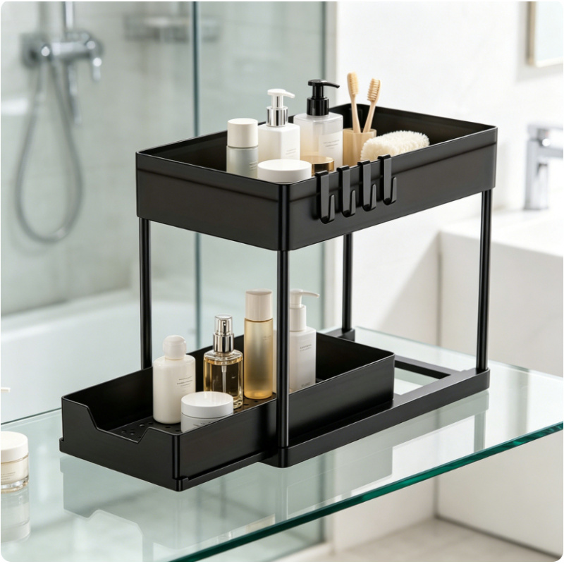 Organizador Deslizante de 2 Ní - Home Depot Bathroom Sink avaliação e preço