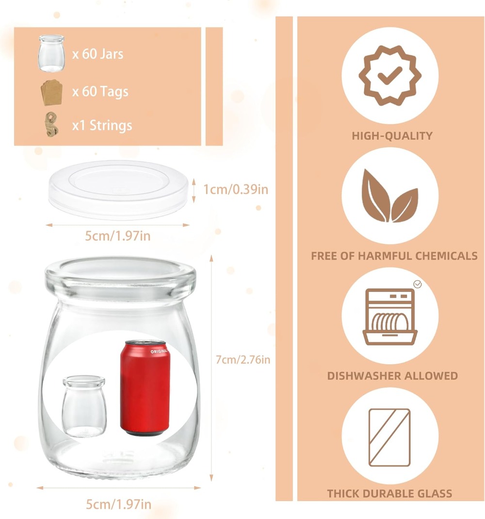 Pacote com 60 Mini Frascos de  - Bath Salts Jar avaliação e preço