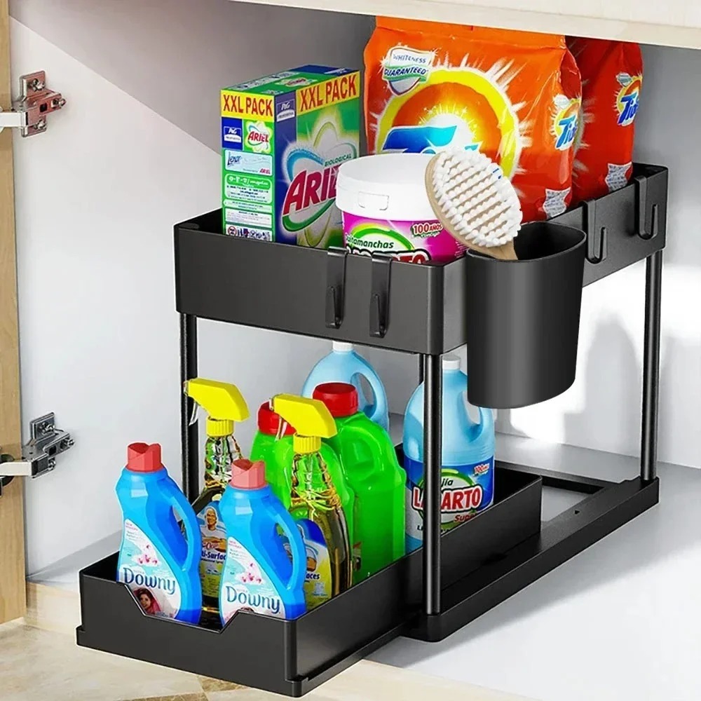 Organizador Deslizante de 2 Ní - Home Depot Bathroom Sink avaliação e preço