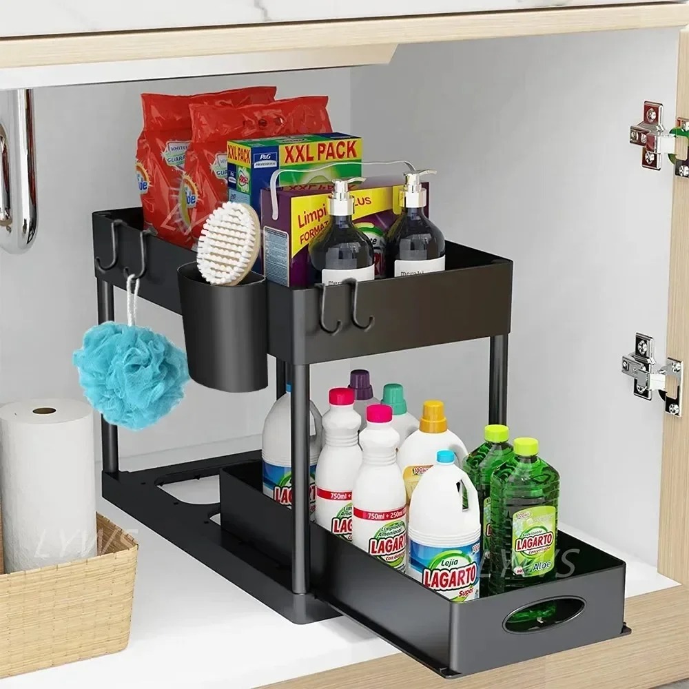 Organizador Deslizante de 2 Ní - Home Depot Bathroom Sink avaliação e preço