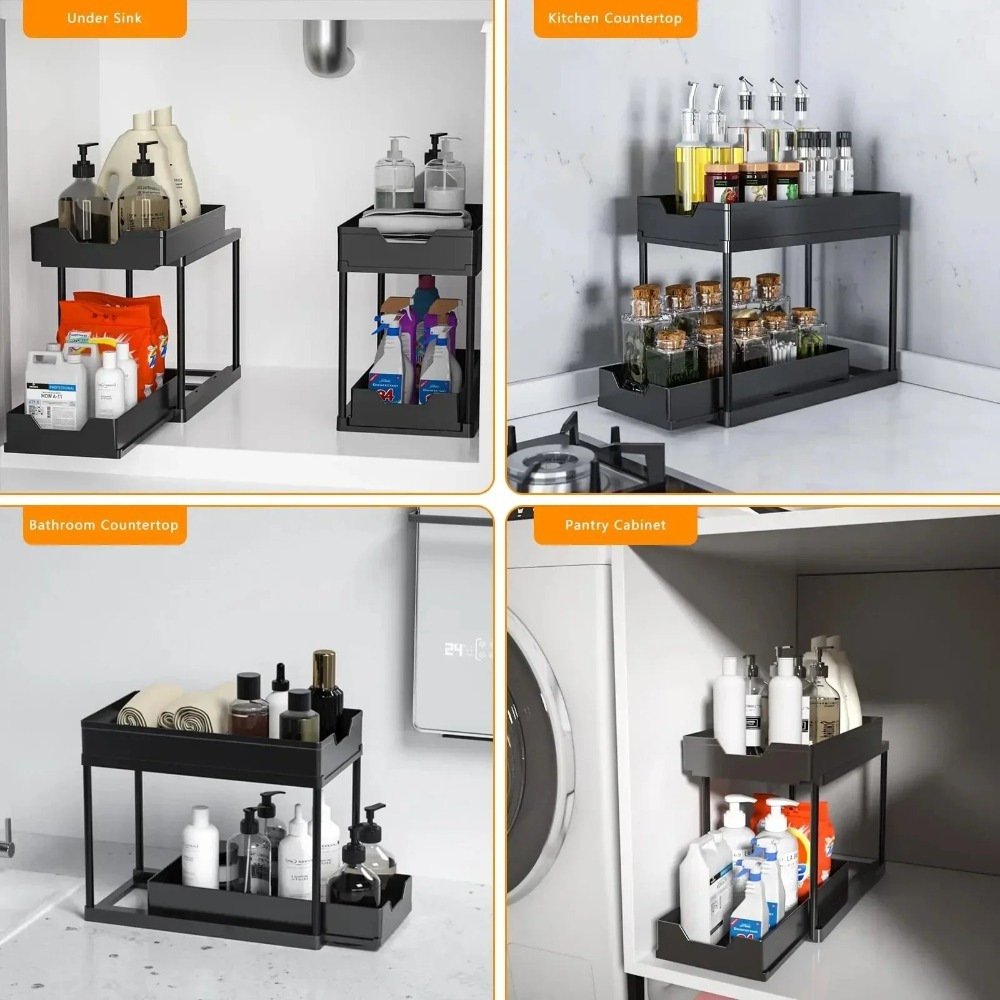 Organizador Deslizante de 2 Ní - Home Depot Bathroom Sink avaliação e preço