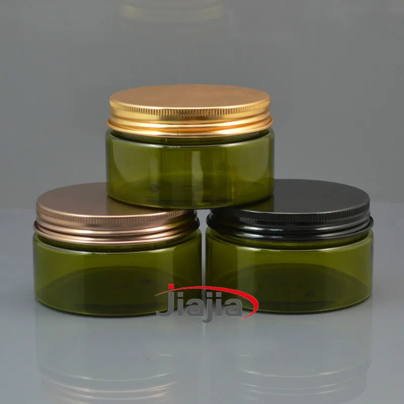 Plastic Green Jar com Metal Ca - Bath Salts Jar avaliação e preço