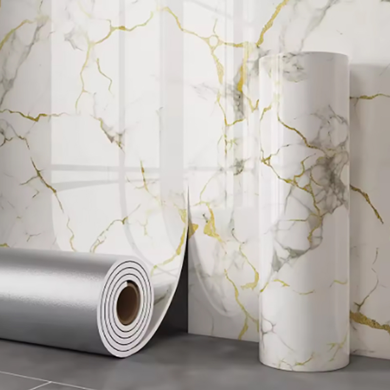 1 rolo de mármore grosso espum - Home Bathroom Wallpaper avaliação e preço