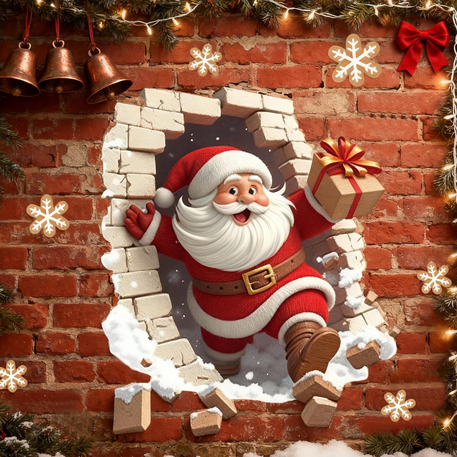 Papai noel adesivos de parede  - Home Bathroom Break avaliação e preço