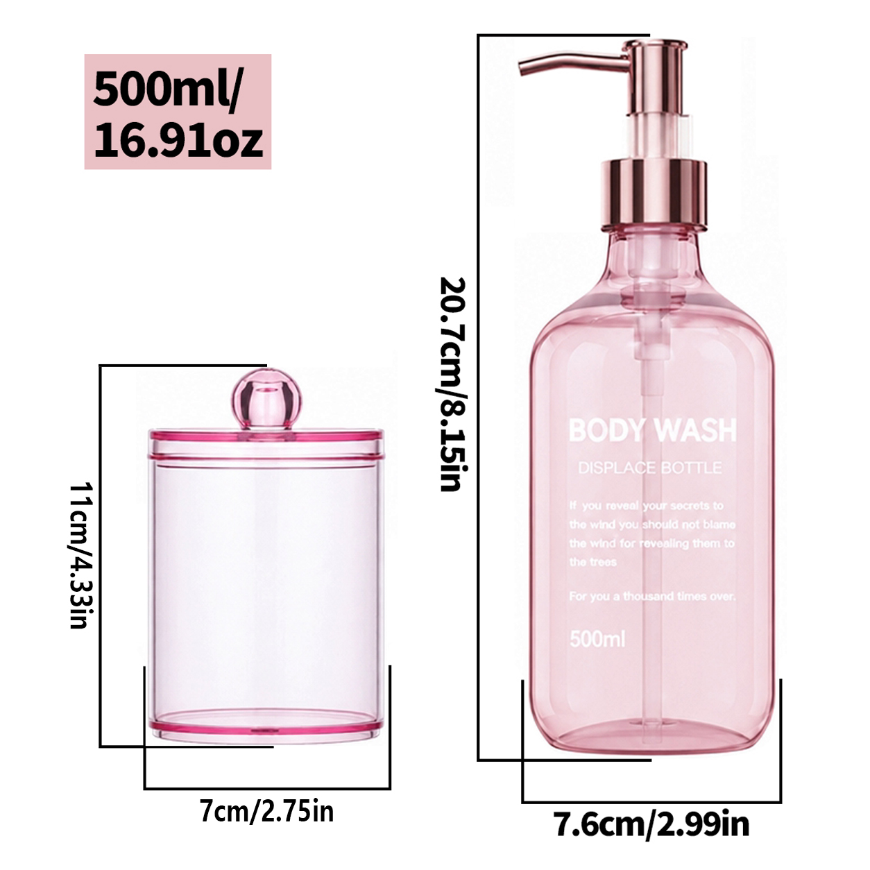 Conjunto de 5 peças para banhe - Bath Salts Jar avaliação e preço