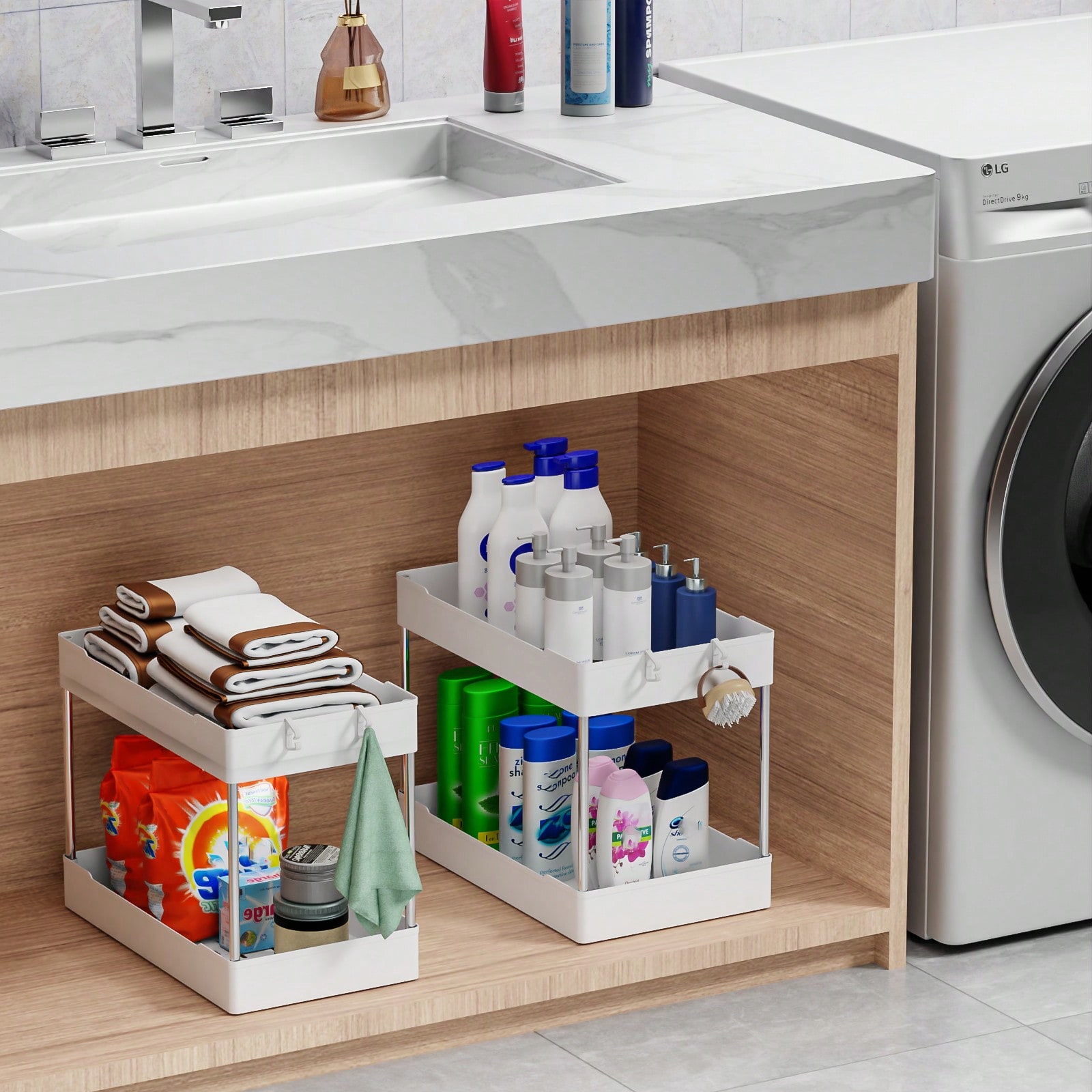 Conjunto de 3 Prateleiras Orga - Home Depot Bathroom Sink avaliação e preço