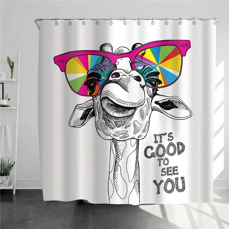 Girafa com óculos coloridos co - Home Bathroom Design Simple avaliação e preço