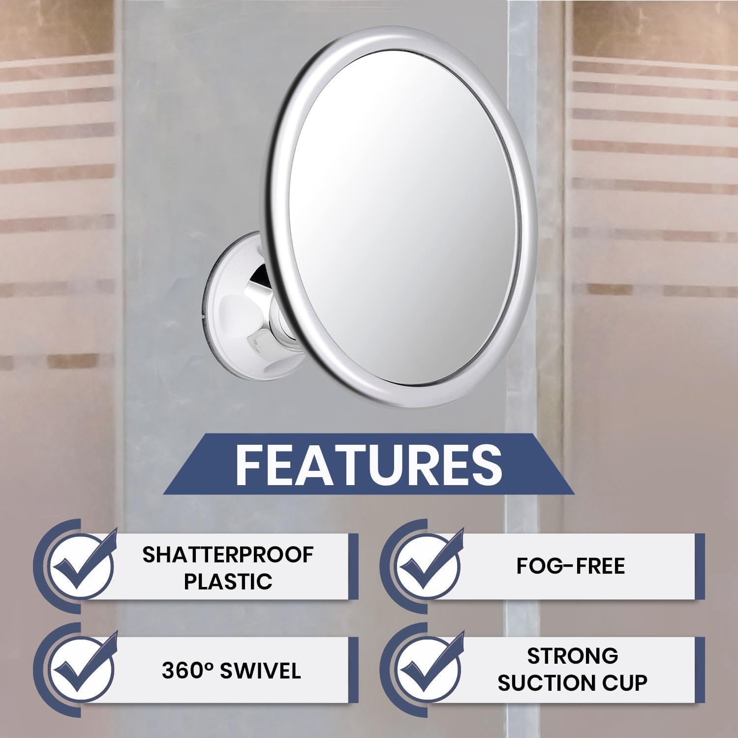 Espelho de Maquiagem Antiembaç - Shaving Mirror Suction avaliação e preço