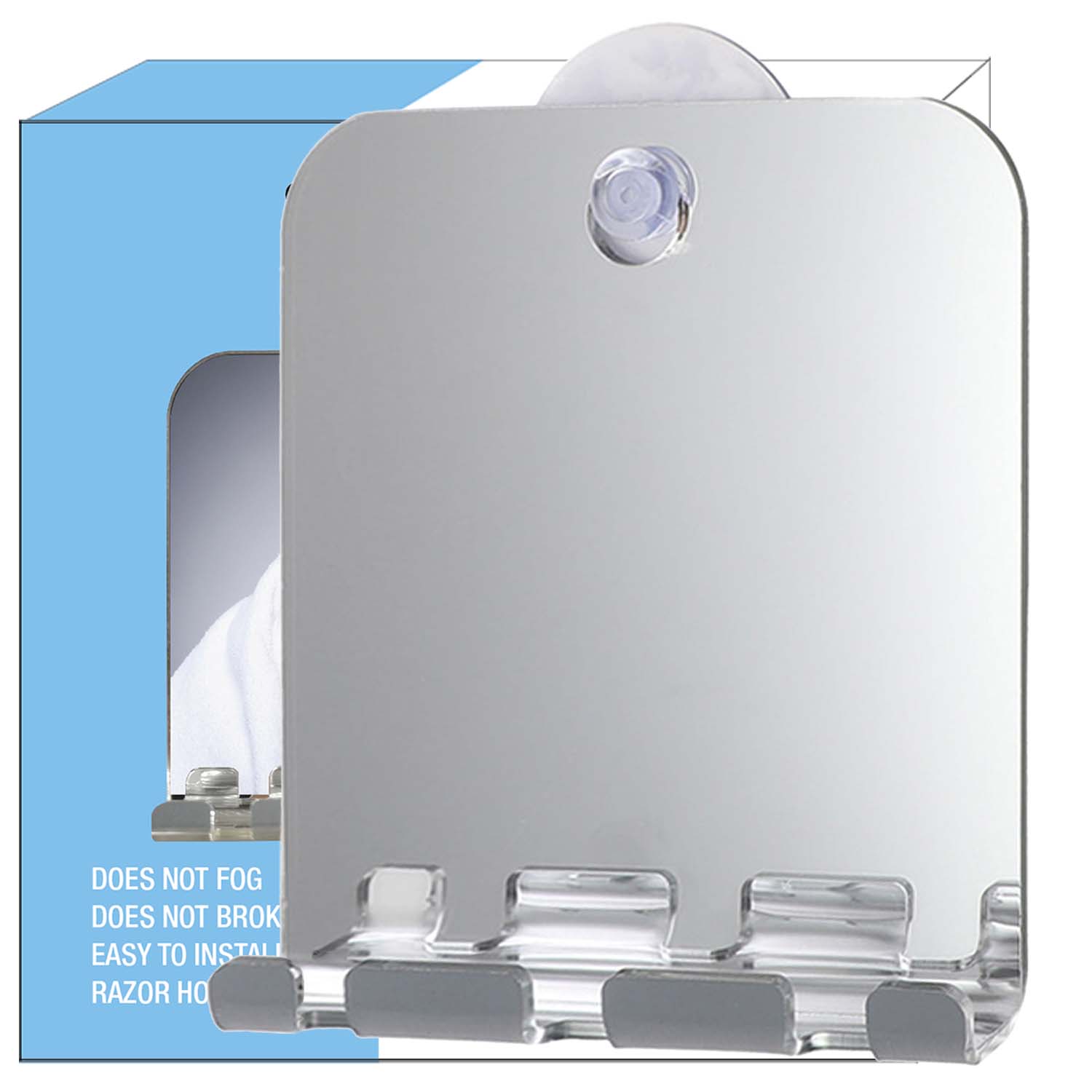 Unbreakable Fog Free Travel Mi - Shaving Mirror Suction avaliação e preço