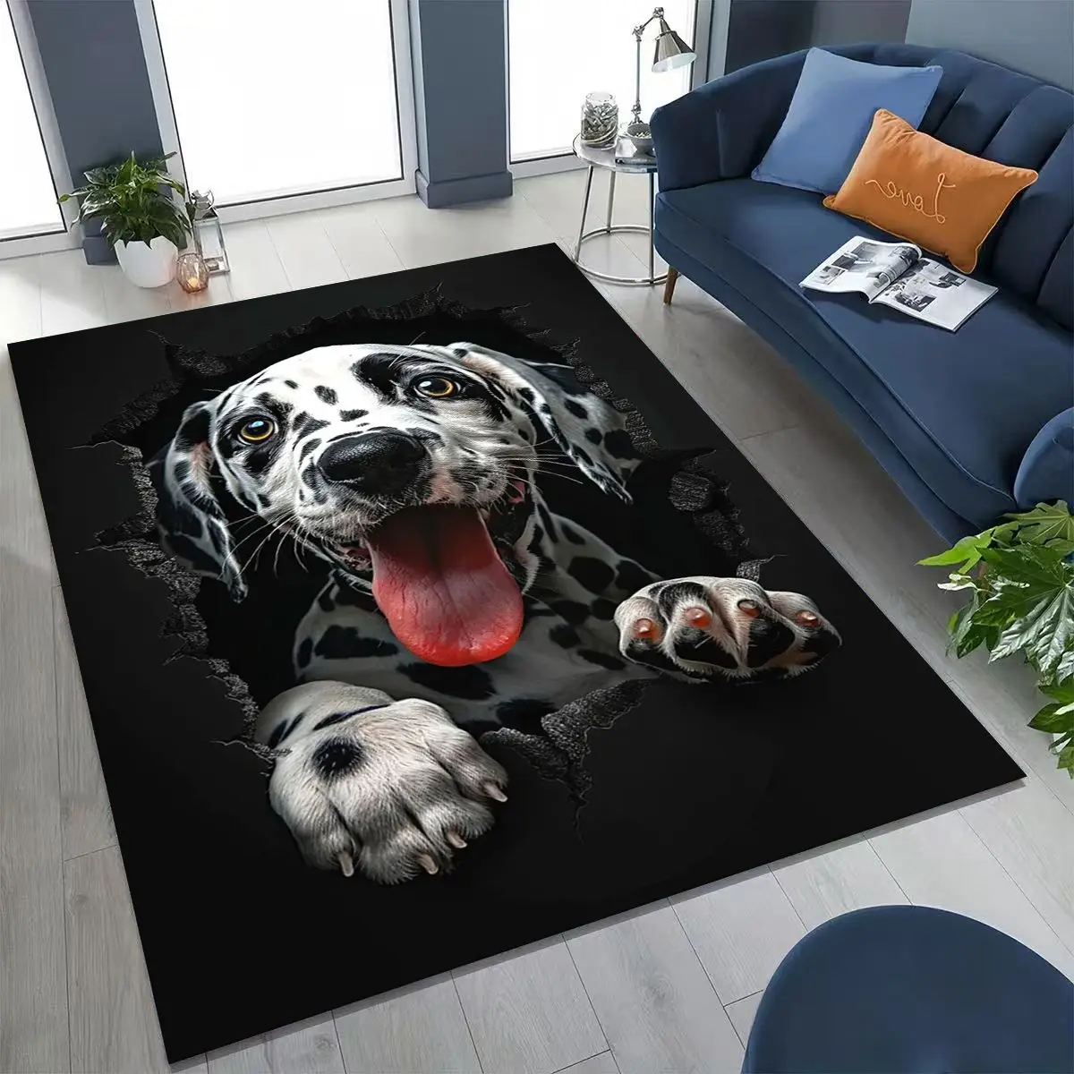 Tapete 3D Ilusão de Ótica Cão  - Home Bathroom Break avaliação e preço