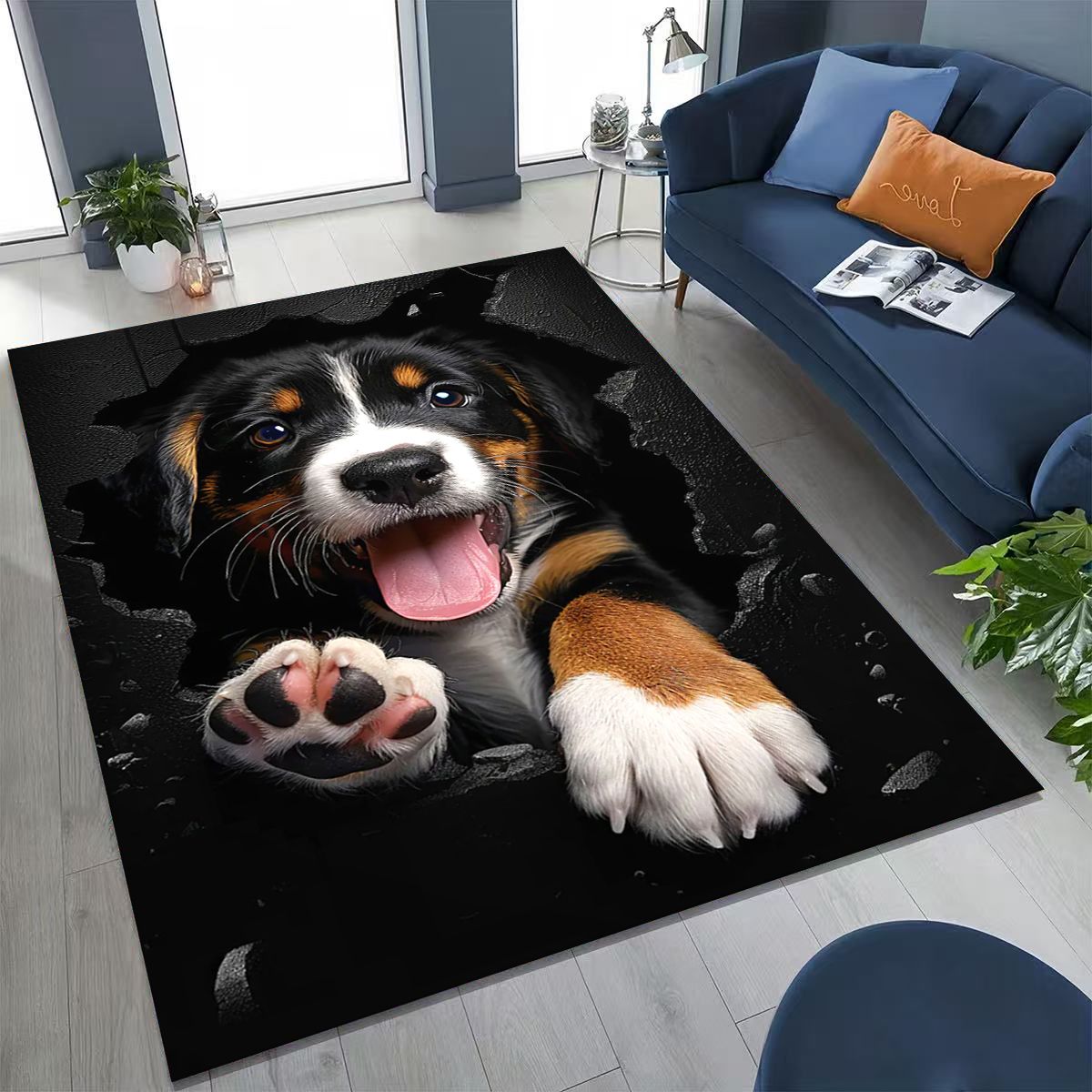 Ilusão 3d quebrando parede cão - Home Bathroom Break avaliação e preço