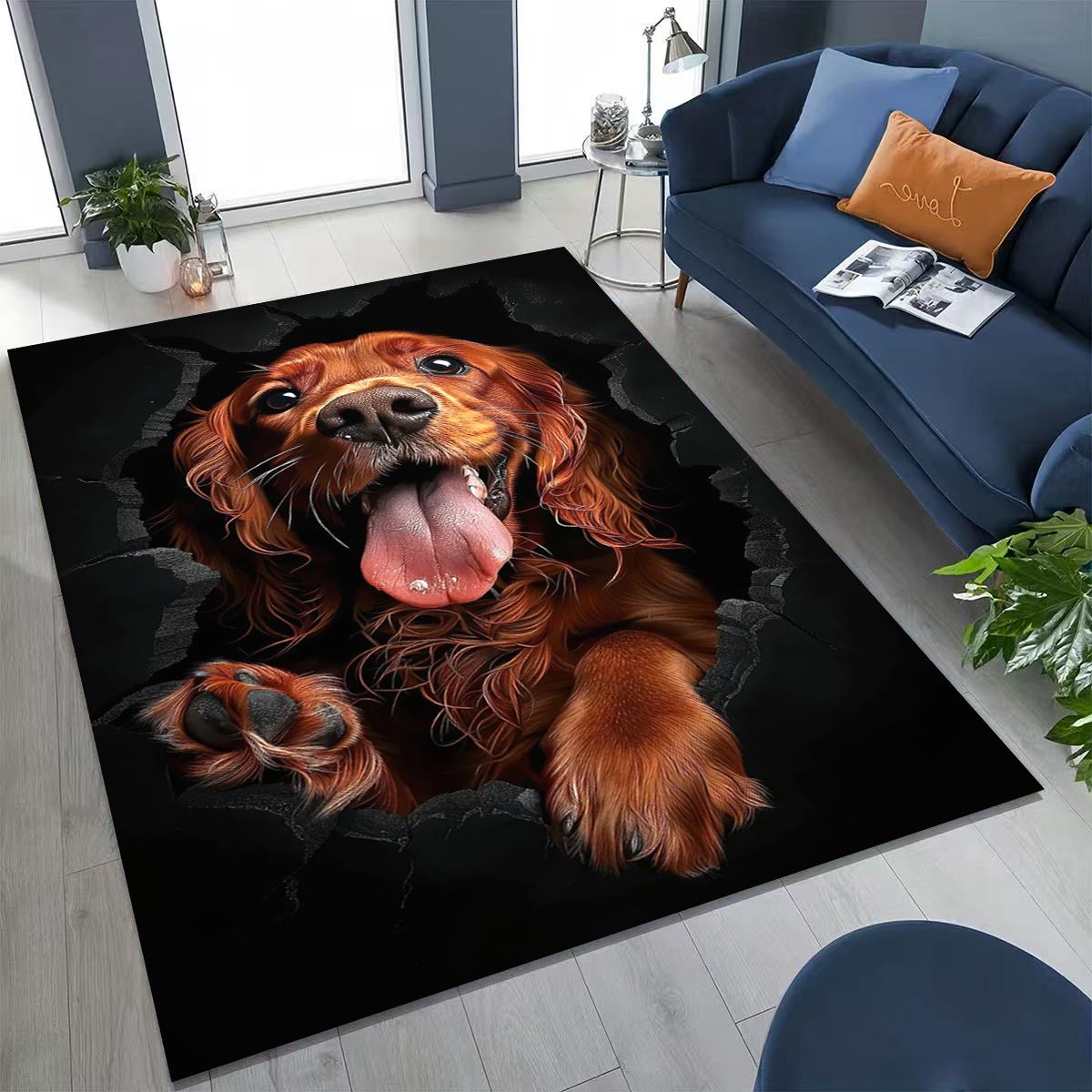 Ilusão 3d quebrando parede cão - Home Bathroom Break avaliação e preço