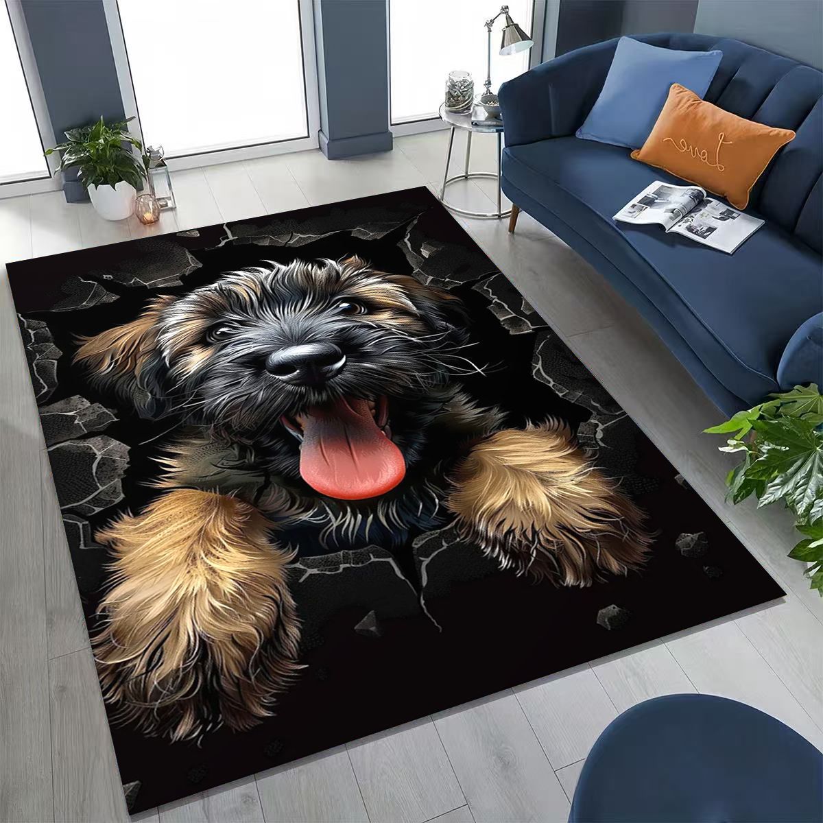 Ilusão 3d quebrando parede cão - Home Bathroom Break avaliação e preço