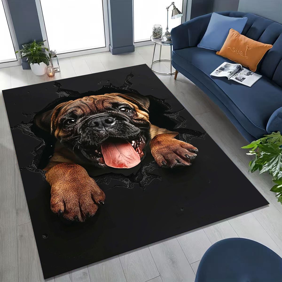 Ilusão 3d quebrando parede cão - Home Bathroom Break avaliação e preço